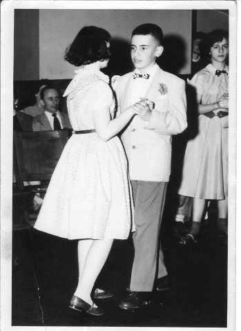 Cutter School 6th grade dance.
Carol Hathaway, George Ducharme

In Back Glorianne Nigro.

Submitted by Peg Ducharme